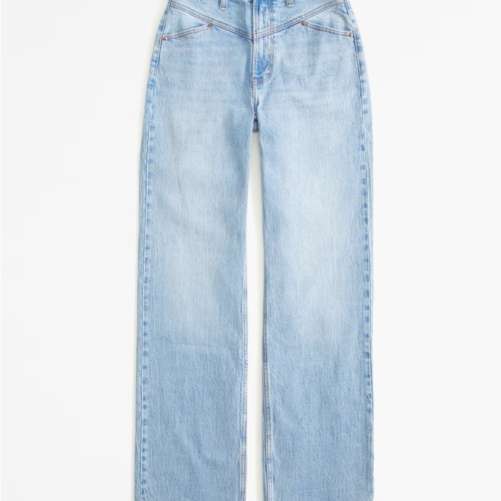 Abercrombie & Fitch Light Blue 90s Relaxed High Rise- Curve Love